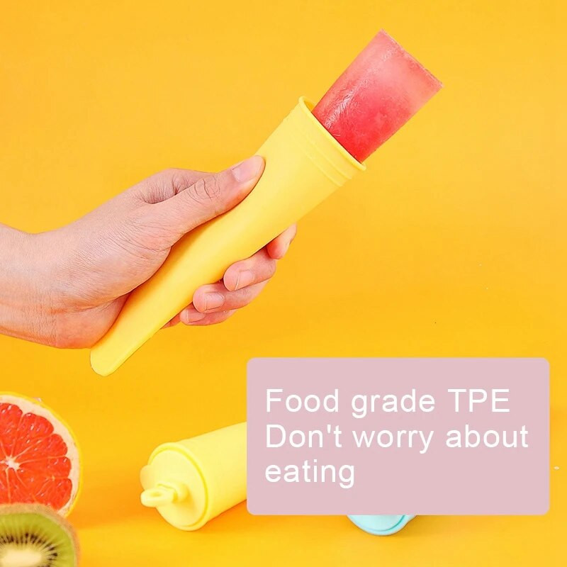 4 bucăți forme din silicon pentru palete de gheață Forme pentru palete de gheață Mașină de fabricat jeleu de ciocolată Forme gratuite pentru înghețată pentru făcut în casă