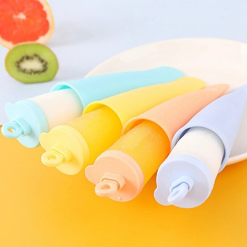 4 bucăți forme din silicon pentru palete de gheață Forme pentru palete de gheață Mașină de fabricat jeleu de ciocolată Forme gratuite pentru înghețată pentru făcut în casă