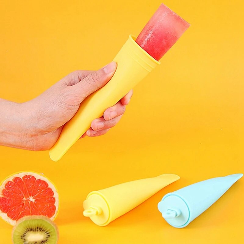 4 bucăți forme din silicon pentru palete de gheață Forme pentru palete de gheață Mașină de fabricat jeleu de ciocolată Forme gratuite pentru înghețată pentru făcut în casă