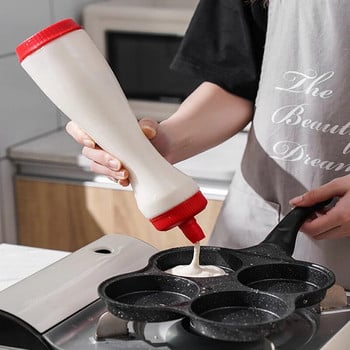Pancake Dispenser for Pancakes Hand-cranked Batter Mixing Bottle Hand Batter Dispenser Batter Mixer Bottle Cupcake Pancake Crepe