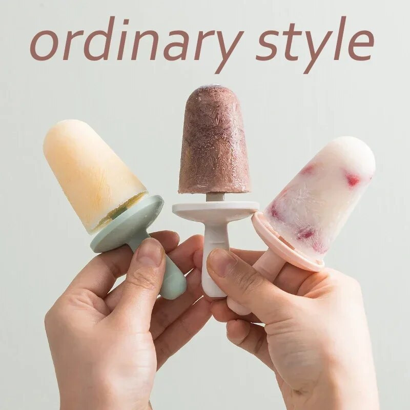 Home Set de 4 bucăți Mașină de gătit pentru palete din silicon de casă Forme pentru înghețată cu eliberare ușoară Forme reutilizabile pentru bucătărie DIY