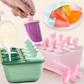 Καλούπια παγωτού 8 Girds Summer Cool DIY Χειροποίητη φόρμα για παγωτό για κατάψυξη Φρούτα παγωτομηχανή Επαναχρησιμοποιήσιμη φόρμα πάγου