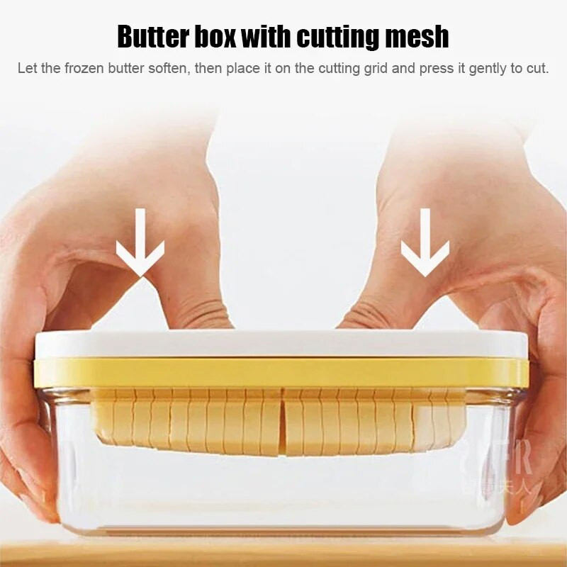Frigider pentru felierea brânzeturi Seturi de plăci pentru unt din plastic Cutie Instrument de bucătărie Tavă pentru păstrarea untului Frigider Cutter capac de depozitare