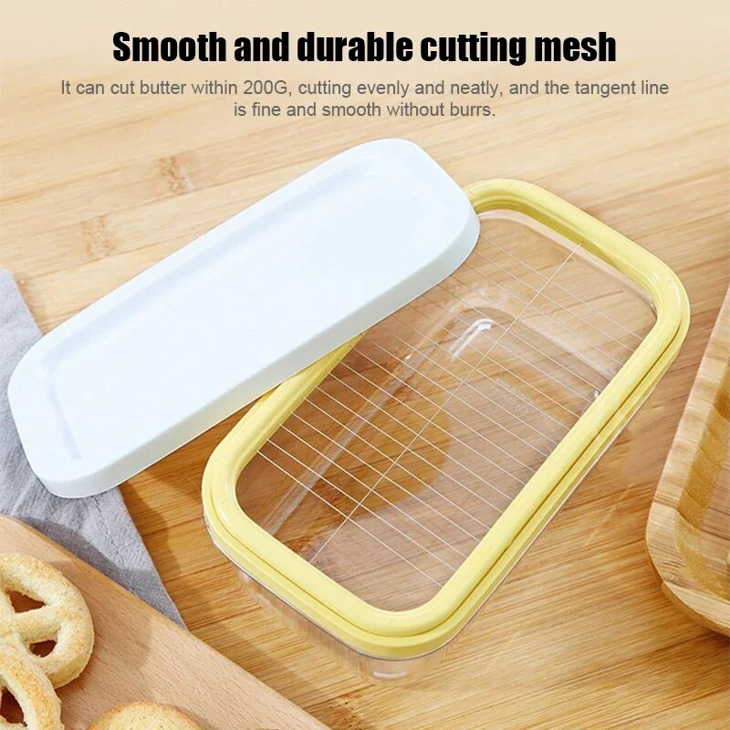 Frigider pentru felierea brânzeturi Seturi de plăci pentru unt din plastic Cutie Instrument de bucătărie Tavă pentru păstrarea untului Frigider Cutter capac de depozitare