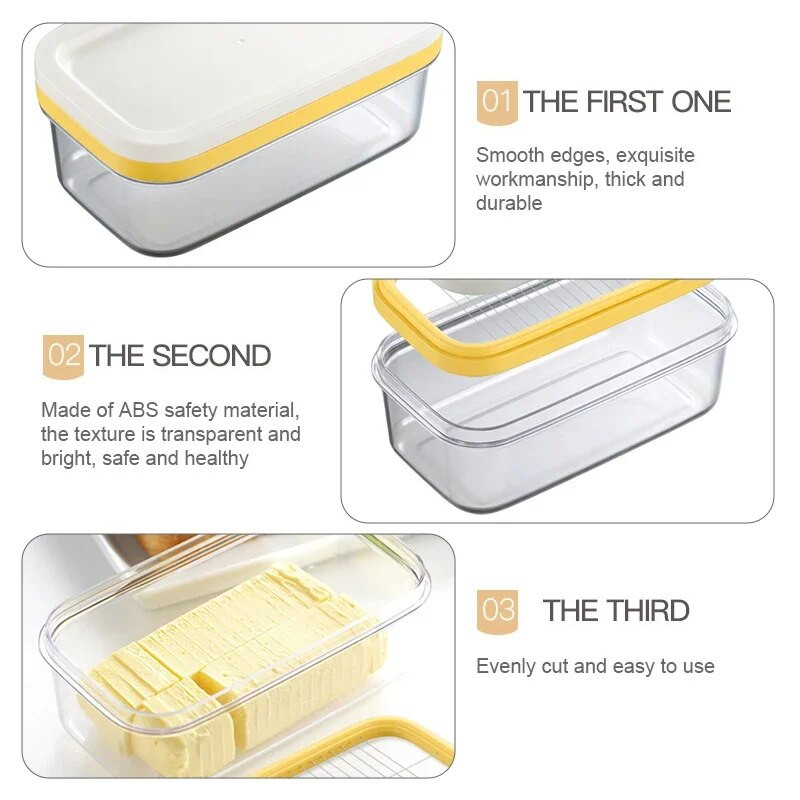 Frigider pentru felierea brânzeturi Seturi de plăci pentru unt din plastic Cutie Instrument de bucătărie Tavă pentru păstrarea untului Frigider Cutter capac de depozitare