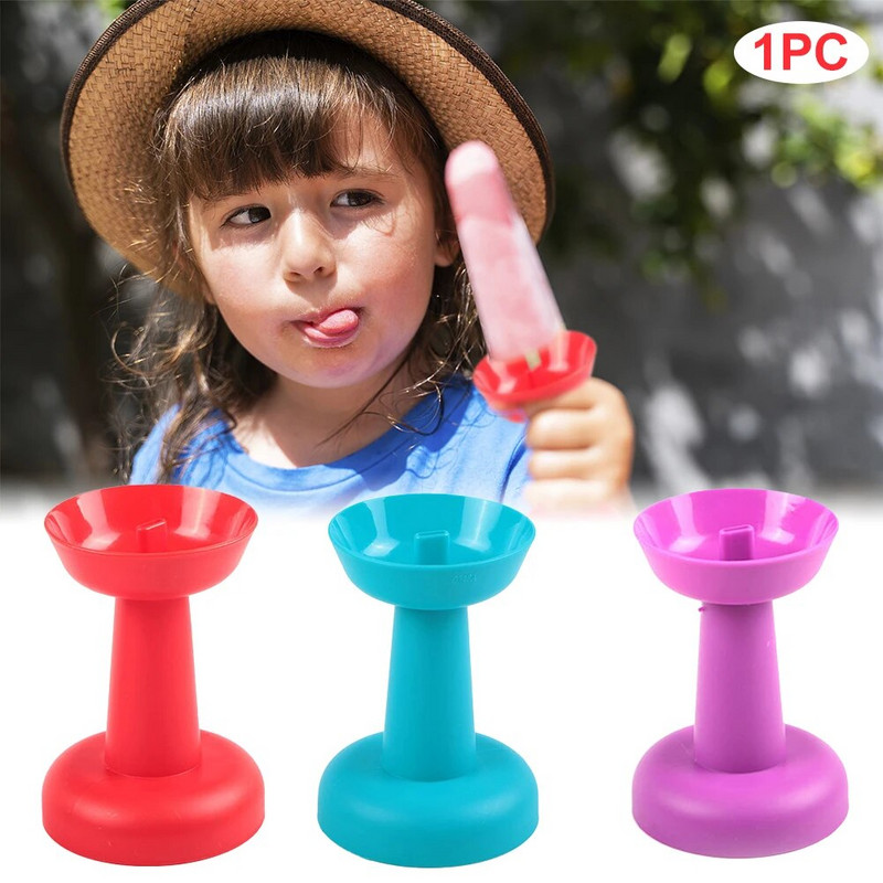Suport pentru înghețată cu popsicle conic pentru copii Protecție anti-picurare profesională cu capete duble Suport din plastic pentru înghețată pentru anti-flux, anti murdărie