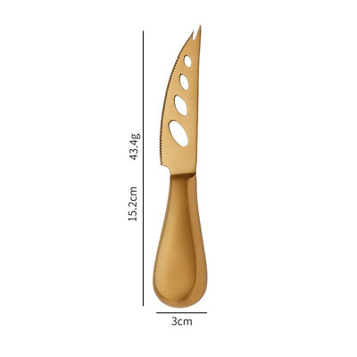 Zlatni set noževa za sir Oštar rezač sira od nehrđajućeg čelika Komplet noževa za rezanje Kuhinjski rezač sira za kućnu kuhinju Alati za pečenje
