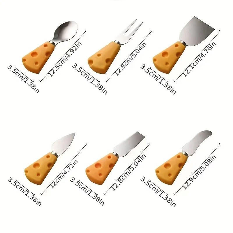 Set de cuțite pentru brânză Furculiță pentru fructe Veselă de uz casnic Tort Furculiță Desert Drăguț Acasă Bucătărie Seturi de ustensile creative Tăiate Brânza Pâine Tort