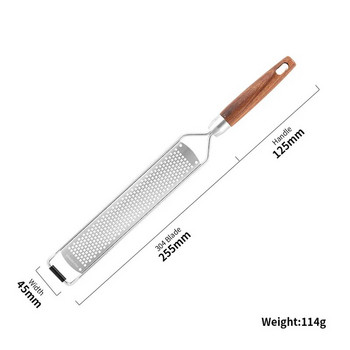 Ренде за сирене от неръждаема стомана Нарязване Lemon Zester Chocolate Chopper Белачка за плодове Ренде Неплъзгаща се дръжка Леки кулинарни приспособления