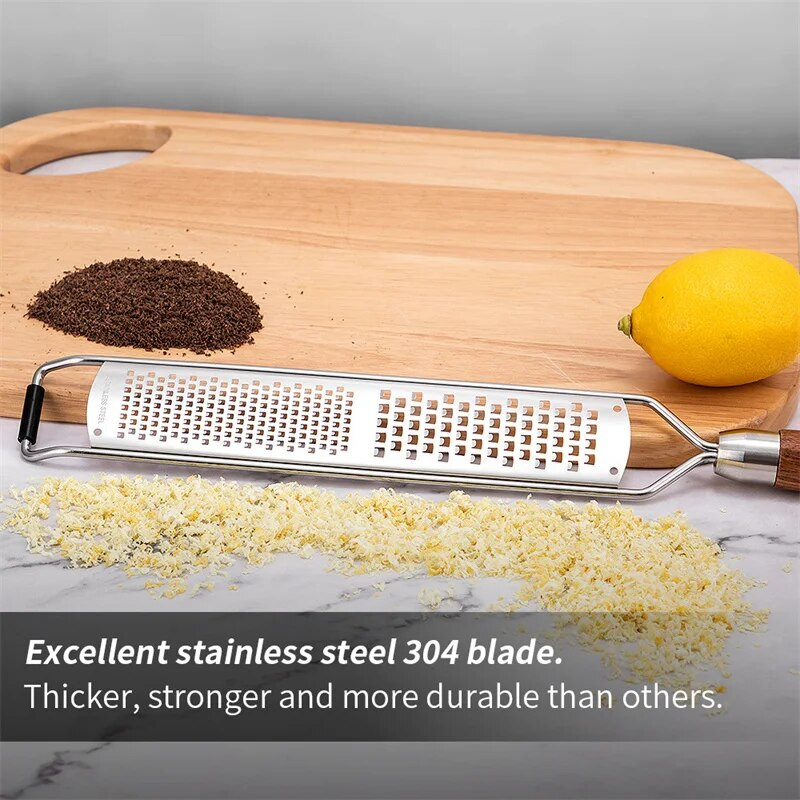 Rende od nehrđajućeg čelika Rezač za sir Lemon Zester Sjeckalica za čokoladu Gulilica voća Planer Neklizajuća ručka Lagani kuharski dodaci
