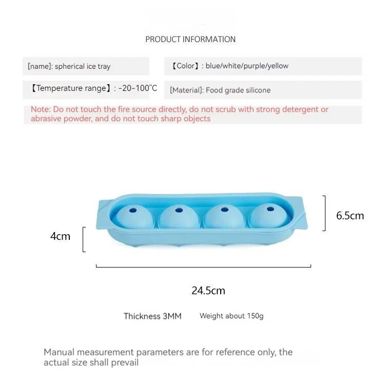 Tavă de gheață în formă plată din silicon de calitate alimentară