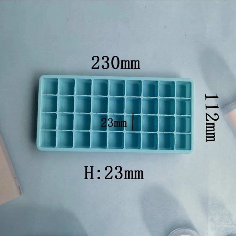 Mini tavă de gheață din silicon Cuburi de gheață Formă pliabilă pentru gheață Spărgător de gheață Tavă cu grilă de gheață Formă mică pătrată pentru fabricarea de gheață Mucegai din silicon