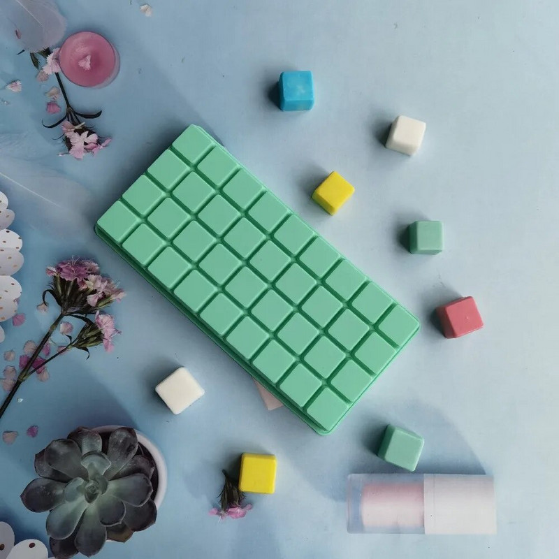 Mini tavă de gheață din silicon Cuburi de gheață Formă pliabilă pentru gheață Spărgător de gheață Tavă cu grilă de gheață Formă mică pătrată pentru fabricarea de gheață Mucegai din silicon