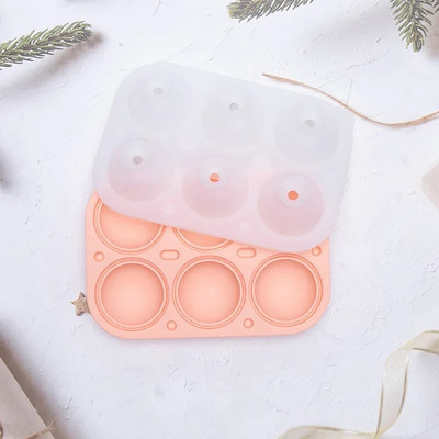 6 Cavitie kör alakú jégkorong forma szilikon jégkocka forma DIY jéggolyó kerek zselé készítési forma koktél whisky ital formához