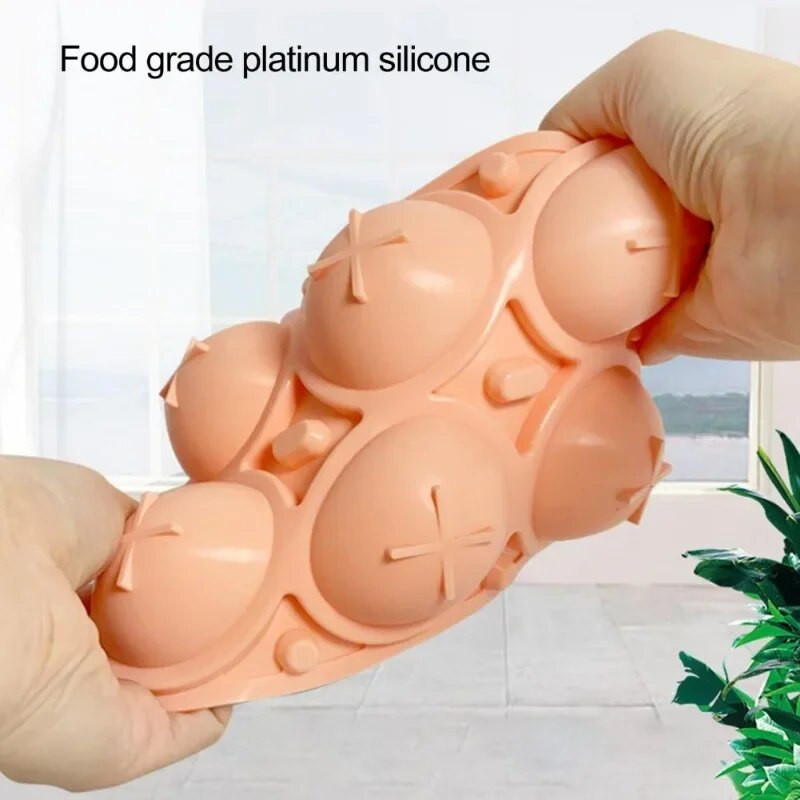 Formă circulară pentru hochei pe gheață, cu 6 cavități, matriță pentru cuburi de gheață din silicon DIY, bile de gheață, rotundă, pentru prepararea de jeleu, pentru cocktail, whisky, băutură.