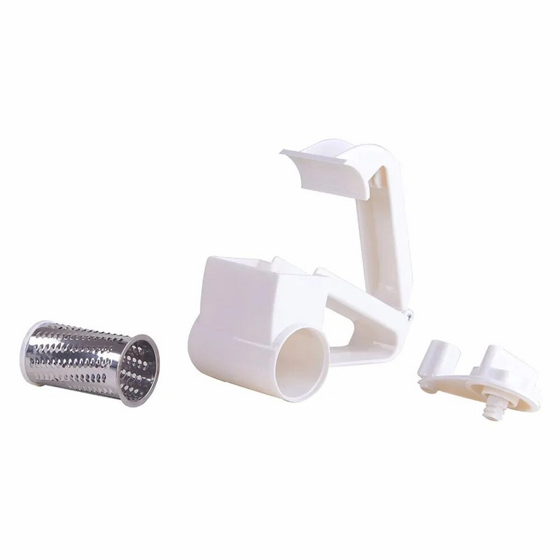 Upors plastična ručna ribalica za sir, rotacijska ribalica za rezanje đumbira, rezač za čokoladu s bubnjem od nehrđajućeg čelika