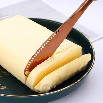 Отвори за нож за масло Десертен нож за сирене Нож за конфитюр от неръждаема стомана Прибори за хранене Тост Избършете крем за хляб Резачка за сирене Кухненски инструменти