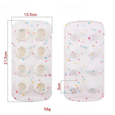 szilikon jégkocka készítők Kreatív jégforma Szív gyémánt csillag alakú jégkocka jégtálca boros ital teához DIY Ice Tray konyha