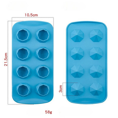 szilikon jégkocka készítők Kreatív jégforma Szív gyémánt csillag alakú jégkocka jégtálca boros ital teához DIY Ice Tray konyha