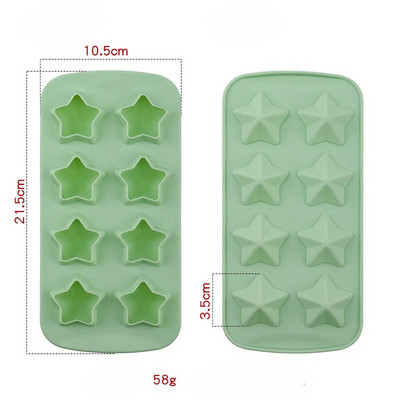 szilikon jégkocka készítők Kreatív jégforma Szív gyémánt csillag alakú jégkocka jégtálca boros ital teához DIY Ice Tray konyha