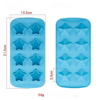 szilikon jégkocka készítők Kreatív jégforma Szív gyémánt csillag alakú jégkocka jégtálca boros ital teához DIY Ice Tray konyha