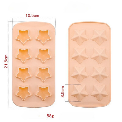 szilikon jégkocka készítők Kreatív jégforma Szív gyémánt csillag alakú jégkocka jégtálca boros ital teához DIY Ice Tray konyha