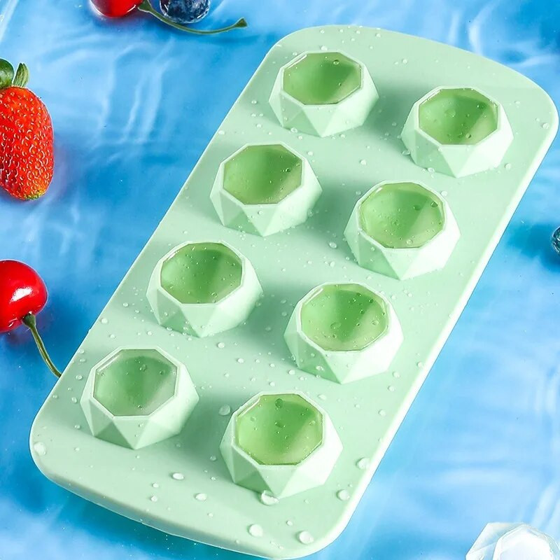 Producător de cuburi de gheață din silicon Matriță creativă pentru gheață, cub de gheață în formă de stea de inimă, tavă de gheață pentru vin, ceai, băutură, tavă de gheață DIY, bucătărie