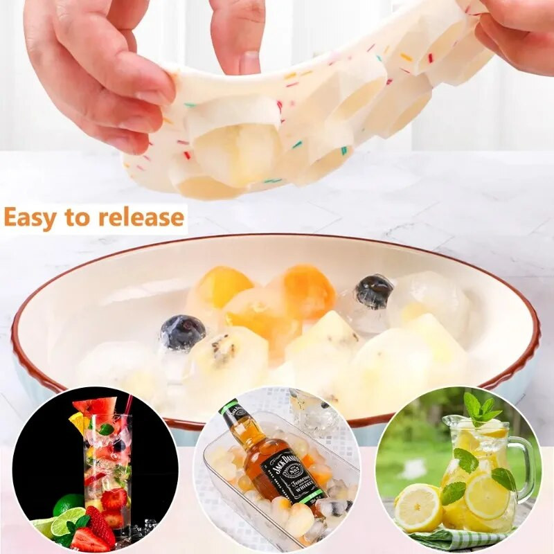 Producător de cuburi de gheață din silicon Matriță creativă pentru gheață, cub de gheață în formă de stea de inimă, tavă de gheață pentru vin, ceai, băutură, tavă de gheață DIY, bucătărie