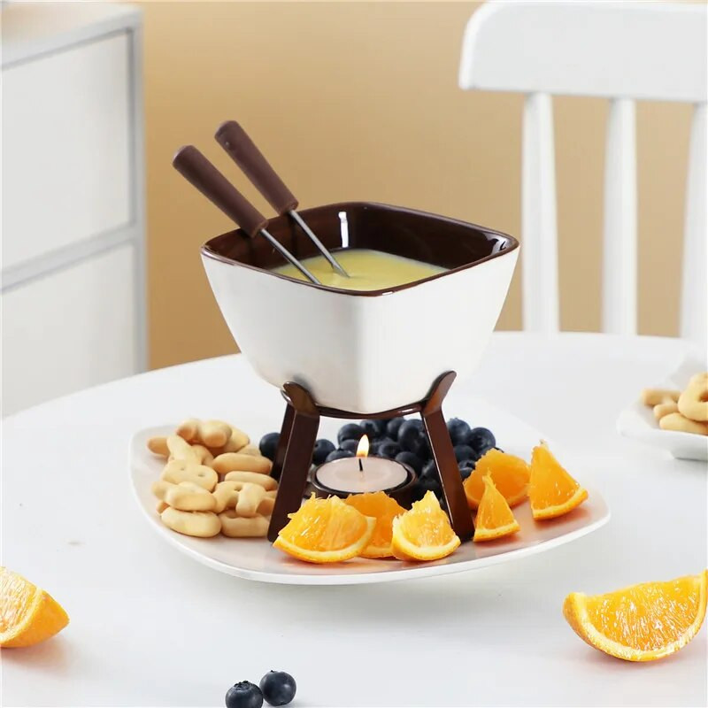 BEEMAN 1 set Lonac za topljenje sira Zdjela za maslac Lonci za topljenje Fondue Dupli kotao Dvostruki kotao Melting Lonac Dvostruki kotao