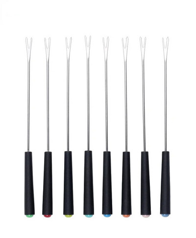 6 buc/set 24 cm oțel inoxidabil fierbinte furculiță ciocolată brânză fructe furculiță desert bricolaj fondue topire frigarui unelte de bucătărie