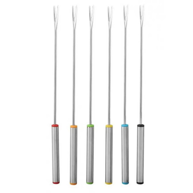 Set Furculiță de ciocolată din oțel inoxidabil Oală pentru brânză Furculițe fierbinți Fructe Desert Furculiță Fondue Fusion Frigarui Ustensile de bucătărie