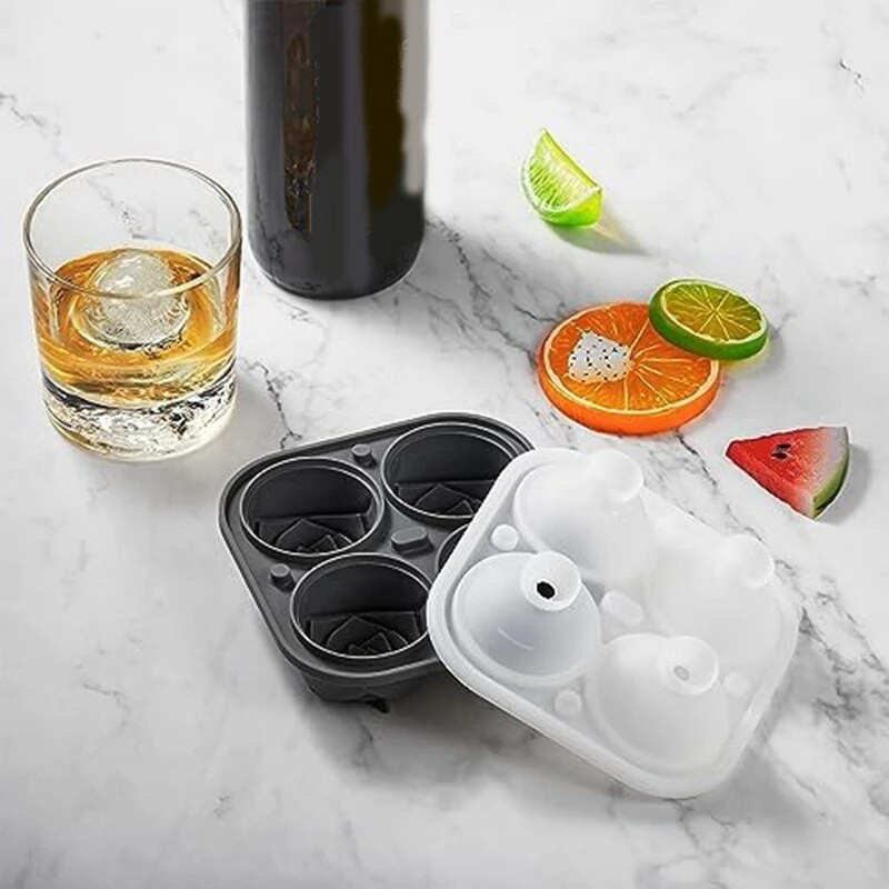 Formă pătrată pentru gheață cu trandafiri 3D, tăvi pătrate pentru gheață, faceți 4 gheață uriașă drăguță în formă de floare, mașină de spălat vase distracție mare bile de gheață