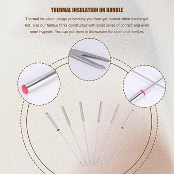Пръчици от сирене за фондю Комплект за фондю за машина за швейцарско сирене, вилици за фондю от неръждаема стомана Печене на блат