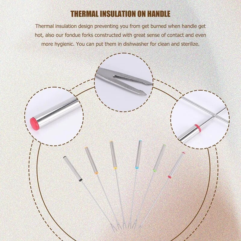 Fondi štapići od sira Set za fondue za aparat za kuhanje švicarskog sira, vilice za fondi od nehrđajućeg čelika Pečenje sljeza
