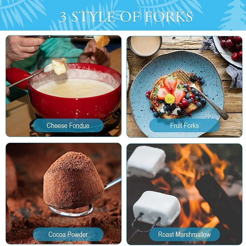 Set vilica za umakanje čokolade od 6 komada 8,3 inčne vilice za fondue od nehrđajućeg čelika DIY Candy Melts pribor za pečenje Alat za ukrašavanje