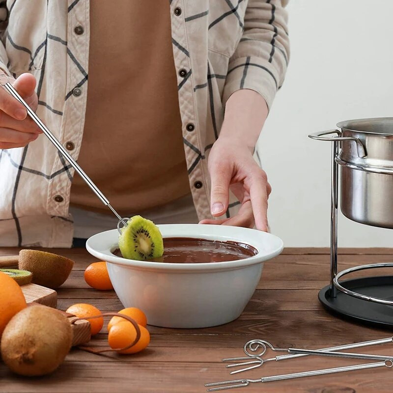 Set vilica za umakanje čokolade od 6 komada 8,3 inčne vilice za fondue od nehrđajućeg čelika DIY Candy Melts pribor za pečenje Alat za ukrašavanje