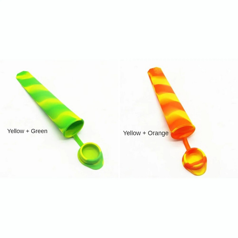 1~5 KOM Silikonski kalup za led u nasumičnim bojama s poklopcima Šareni kalup za kremu Posuda za aparat za sladoled od jogurta Ljetni kuhinjski pribor