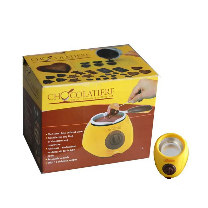 Komplet lonca za topljenje čokoladnih bombona Električno grijanje Stroj za topljenje čokoladne fontane za fondue s kalupom Kuhinjski alat EU utikač 220V
