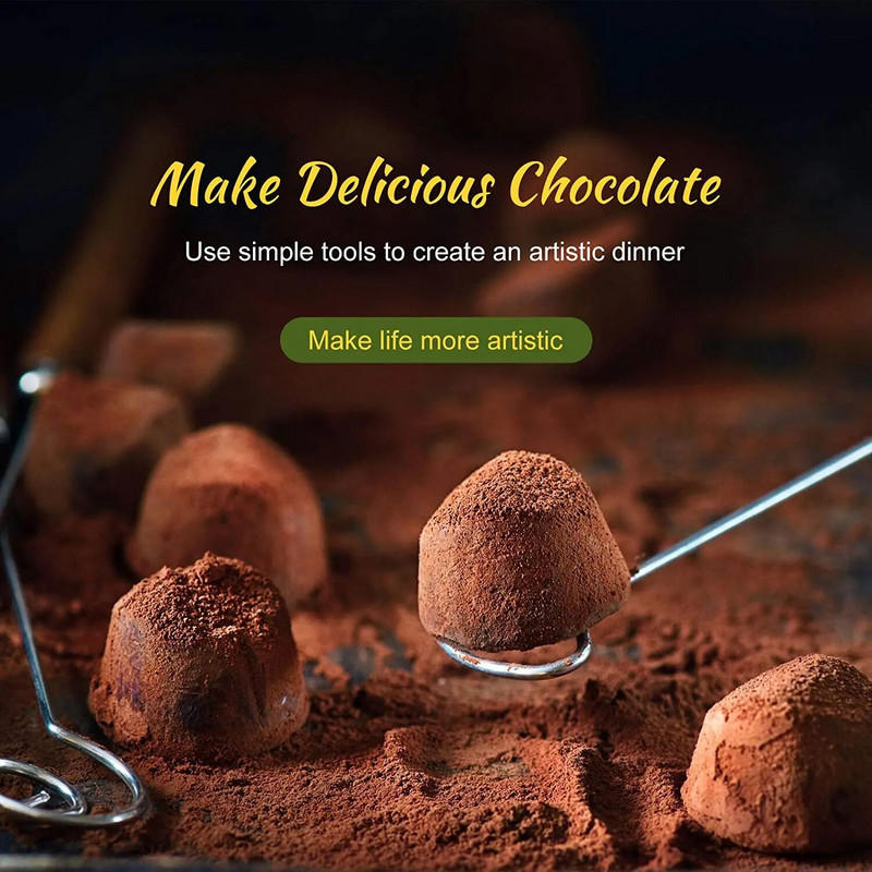 3 buc/set Instrument pentru scufundare ciocolată Furculiță din oțel inoxidabil Diy Bomboane Tort Fructe Fondue Articole pentru decorare