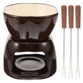 Cuptor de topire a ciocolatei Set oală pentru fonduă Bol pentru încălzit unt Bol din ceramică Vase de servire Producător de brânză Ceramica