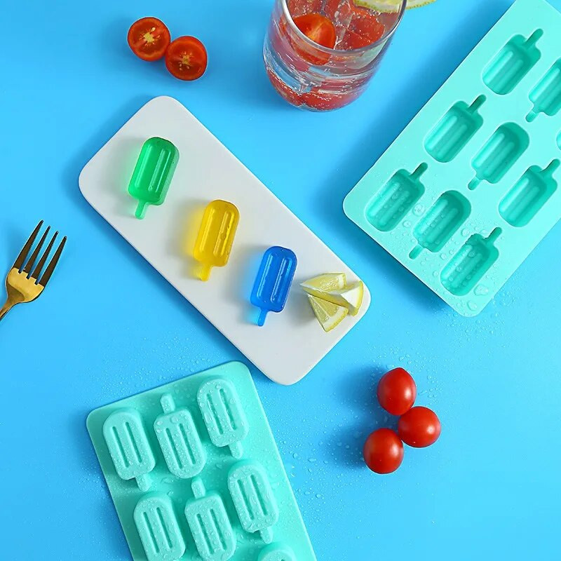 Forme pentru înghețată pentru punctele de comerț exterior, cuburi de gheață de casă, forme pentru gheață, batoane de gheață, grile de gheață Design creativ DIY, grilă de gheață din silicon Mo
