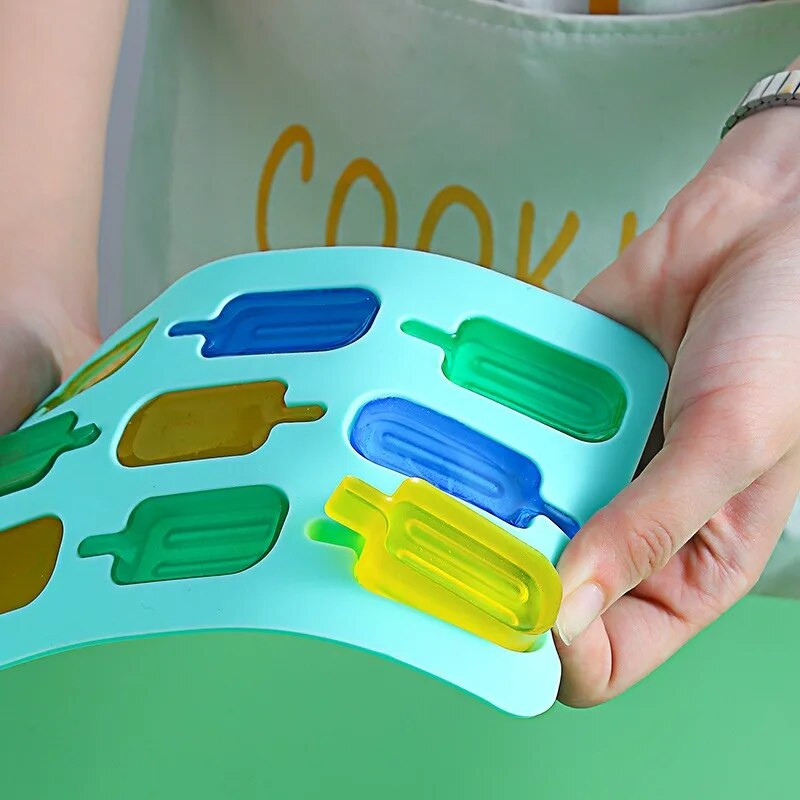 Forme pentru înghețată pentru punctele de comerț exterior, cuburi de gheață de casă, forme pentru gheață, batoane de gheață, grile de gheață Design creativ DIY, grilă de gheață din silicon Mo