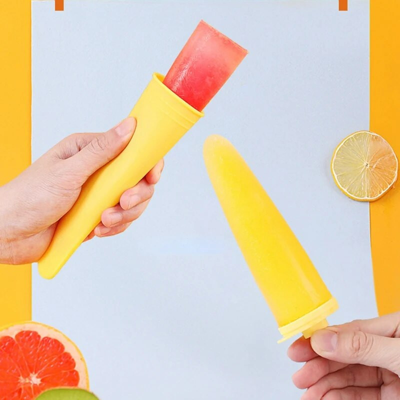 4 bucăți forme din silicon pentru palete de gheață Forme pentru palete de gheață Mașină de fabricat jeleu de ciocolată Forme gratuite pentru înghețată pentru făcut în casă