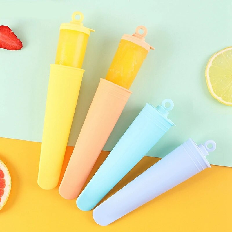 4 bucăți forme din silicon pentru palete de gheață Forme pentru palete de gheață Mașină de fabricat jeleu de ciocolată Forme gratuite pentru înghețată pentru făcut în casă