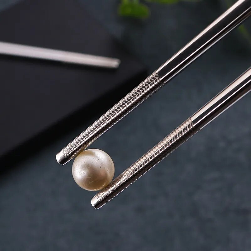 Bețișoare coreene de 24 cm Oțel inoxidabil 316L Gravura cu laser de înaltă calitate Anti-opărire Anti-alunecare