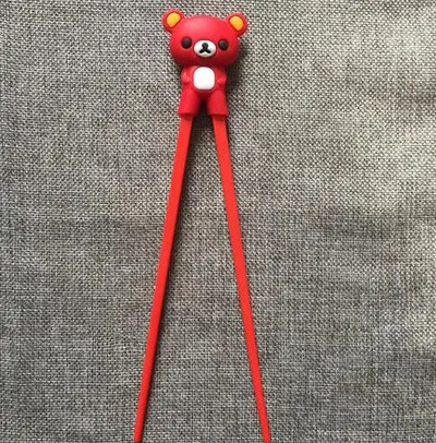 1 Ζευγάρι Πολύχρωμα Cute Bear Panda Cat Learning Chopsticks για Παιδιά Παιδιά Κινέζικα Chopstick Learner Gifts