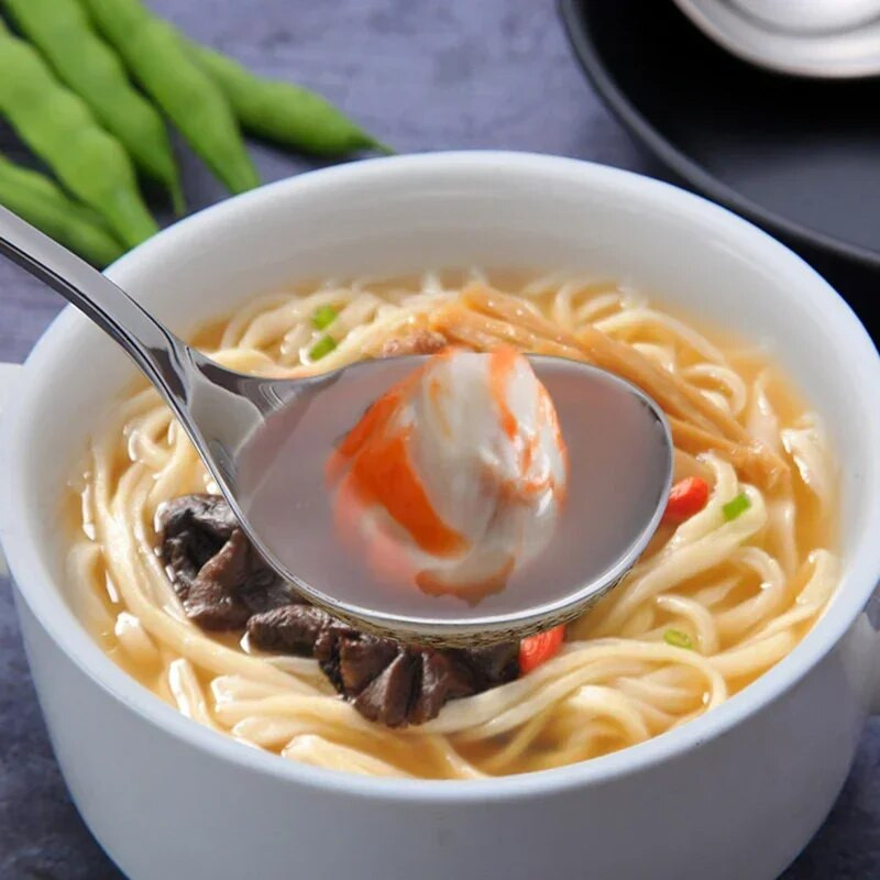 2/1 buc. lingură din oțel inoxidabil îngroșați linguri de supă cu mâner lung pentru linguri de oală fierbinte strecurătoare de bucătărie pentru casă veselă ustensile de gătit