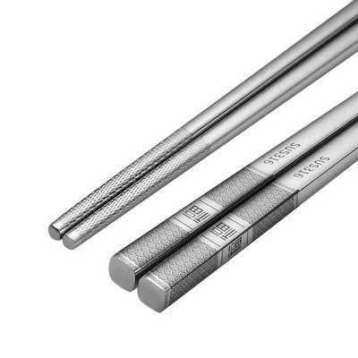 316 chopstick από ανοξείδωτο χάλυβα Επιτραπέζια σκεύη Πολυτελή χάραξη με λέιζερ Κορεάτικα ξυλάκια Αντιολισθητικό οικιακό μεταλλικό επαναχρησιμοποιήσιμο ξυλάκι