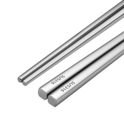 316 chopstick από ανοξείδωτο χάλυβα Επιτραπέζια σκεύη Πολυτελή χάραξη με λέιζερ Κορεάτικα ξυλάκια Αντιολισθητικό οικιακό μεταλλικό επαναχρησιμοποιήσιμο ξυλάκι