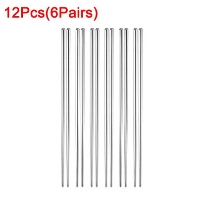 12/2 vnt kiniškų lazdelių nerūdijančio plieno neslystantis suši lazdelės korėjietiškas japoniškas maistas metaliniai pagaliukai virtuvės stalo reikmenų rinkinys
